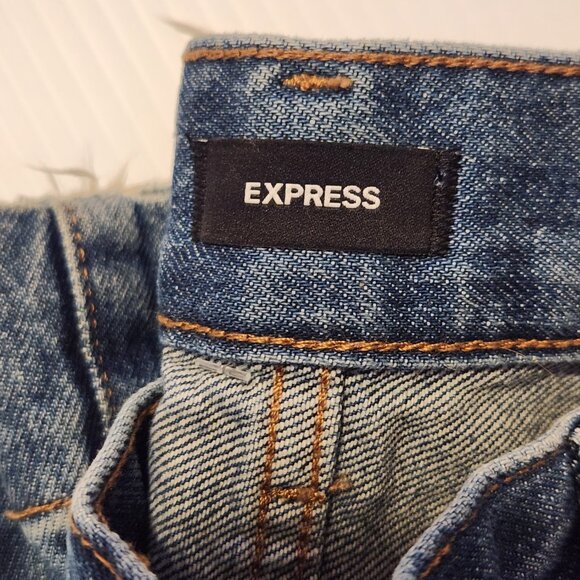 Women's Express Denim Jeans, flare leg, 70s style, size 8 Regular - Picture 3 of 6